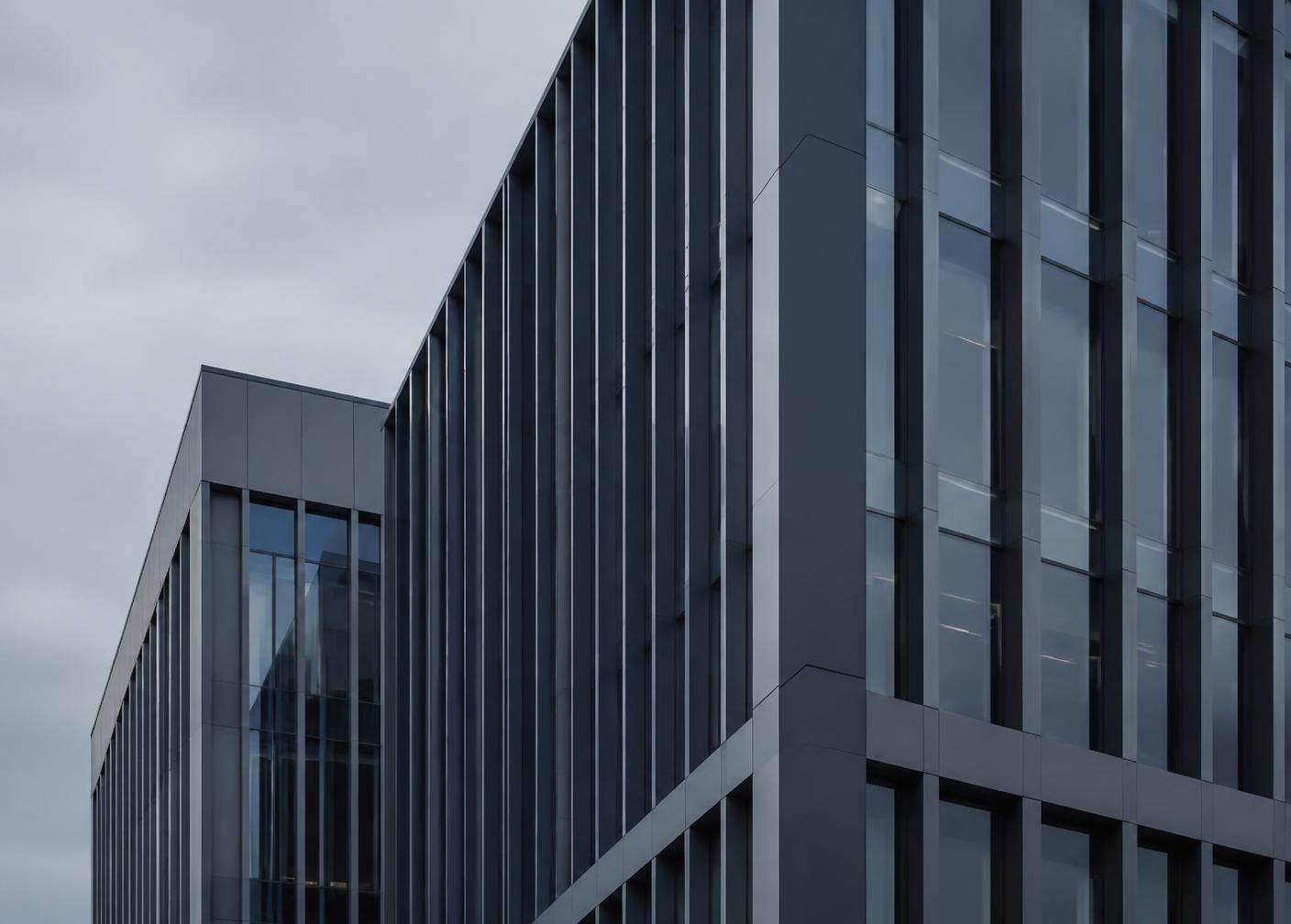 Modern corporate building facade